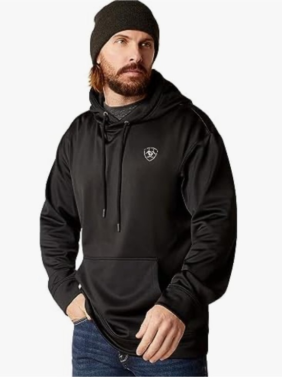 Ariat Other - Ariat Men's Logo Tek Fleece Hoodie - Black-fleece lined size medium USA made